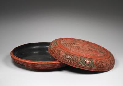 图片[2]-Carved polychrome lacquer box with a “Chun (Spring)” character and longevity symbols, Qing dynasty (1644-1911)-China Archive